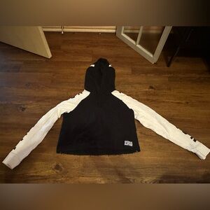 PINK black cropped hoodie